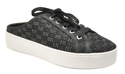 Zapatilla deportiva Michael Kors Poppy sin cordones MK denim lavado en relieve nueva en caja $175 Foto 1 de 4