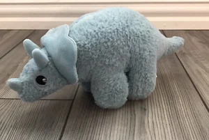 Kellytoy Blue Triceratops 10” Dinosaur Plush Lovey Stitched Eyes - Picture 1 of 8