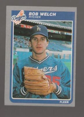 1985 Fleer Bob Welch Los Angeles Dodgers #388 Near Mint or Better - Image 1 of 2