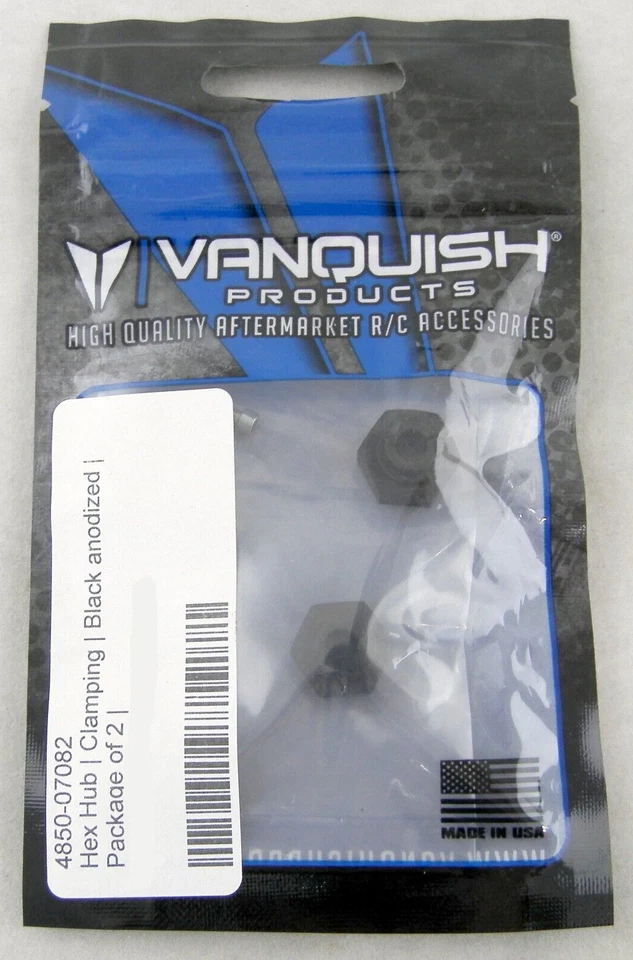 12mm Hex Hub Black Anodized (2-Pk) - Vanquish #VPS07082 - Image 1 of 3
