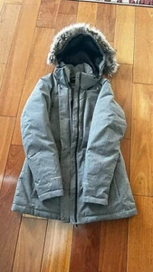 Eddie Bauer Down Women's winter jacket w/removable fur hood trim - Small - Picture 1 of 14