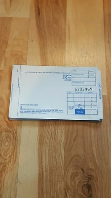 100 CORTOS 2 PARTES Tarjeta de Crédito Manual Impresora Ventas Papel Boleto Formularios Foto 1 de 2