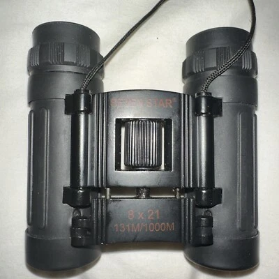Seven Compact Folding Binoculars 8 x 21 with Case & Standard Neck Strap - Image 1 of 4