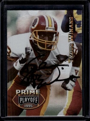 1995 Playoff Prime #159 Autographed Tydus Winans Trading Card - Image 1 of 2