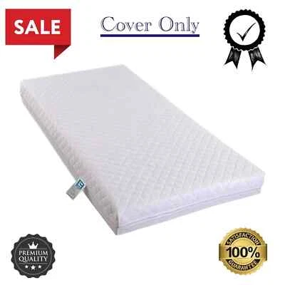 BUY ALL HERE Waterproof Quilted Cot Bed Mattress Protector - Breathable Zip Cover Only