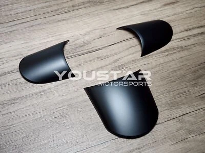  LAGER SATIN SCHWARZ 3-SPEICHEN LENKRADABDECKUNGEN für MINI R50 R52 R53 Cooper S - Bild 1 von 4