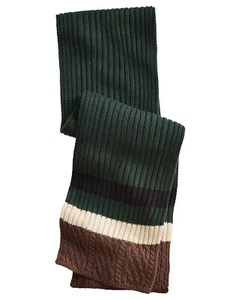 NEW - Club Room Men's Cable-Knit Colorblocked Stripe Scarf One Size - Picture 1 of 1