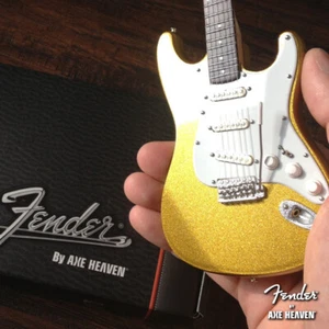 Klassische Gold Strat Fender Mini Gitarre von AXE HEAVEN - Bild 1 von 9
