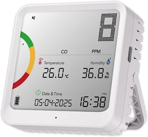 Tragbarer CO-Alarm mit LCD-Display, hochgenauer Sensor, Akku.. - Bild 1 von 7