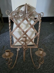 Tuscany sconce Iron Wall Sconce for 3 Candles. Original Design Old World NEW - Picture 1 of 4