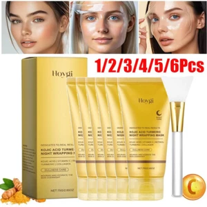 1-6 Kojic Acid Turmeric Collagen Night Wrapping Mask, Overnight Brightening Mask - Picture 1 of 19