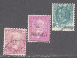 JUEGO DE SELLOS FRANCE #291-293 ESTADISTAS 1933 USADO - Imagen 1 de 2