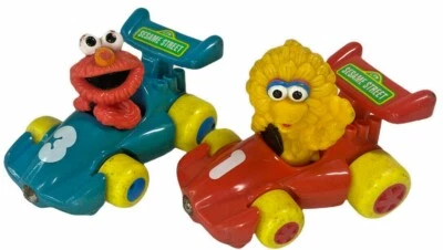 Coche de carreras Sesame Street Preescolar Jim Henson Elmo & Big Bird 1997 Foto 1 de 4
