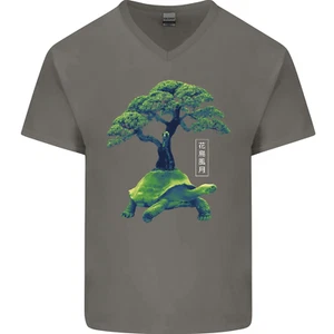 Abstrakt Landschildkröte Tree Herren V-Ausschnitt T-Shirt - Bild 1 von 7