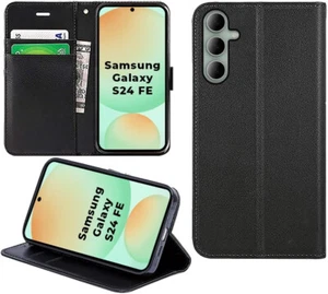 For Samsung Galaxy S24 FE Leather Wallet Book Flip Stand Phone Cover Case - Picture 1 of 20