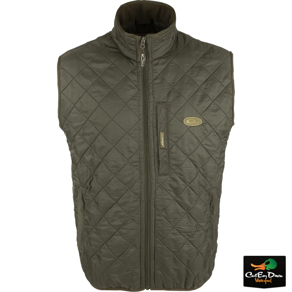 NEW DRAKE WATERFOWL DELTA QUILTED FLEECE LINED VEST - Image 1 of 1