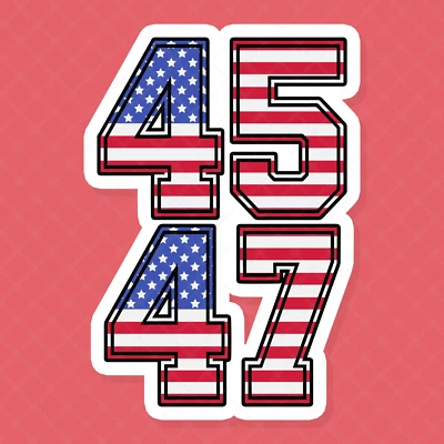 STICKERMANIAC President Trump Election 45 47 President Sticker | Waterproof