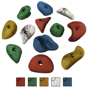 12 Klettergriffe Klettersteine Set viele Formen und Farben Klettern | Bouldern - Bild 1 von 13