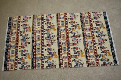 23" Long, Patriotic Bear Stripe on Lt-Yellow Quilt Cotton/RJR/Bear with Me,N4938 - Image 1 of 4