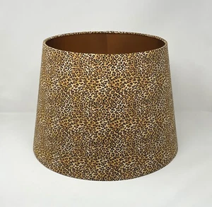 Lampshade Tapered Leopard Animal Print Brushed Copper Empire Light Shade - Picture 1 of 8
