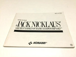 JACK NICKLAUS / KONAMI NOTICE MANUEL NINTENDO NES VERSION FRA EN LOOSE - Picture 1 of 2