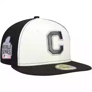 New Era Cleveland Guardians World Series Patch 59fifty 5950 Pink UV 7 7/8 Hat - Picture 1 of 6