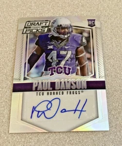 2015 Panini Collegiate Draft RC Prizm Auto #235 Paul Dawson TCU - Picture 1 of 2