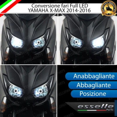 ELM KIT FARO LED YAMAHA X-MAX 2014-2016 ANABBAGLIANTE ABBAGLIANTE H7 POSIZIONE T10