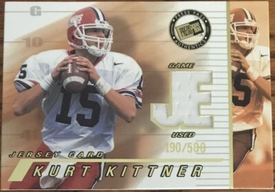 2002 Press Pass JE Game Used Jerseys Kurt Kittner JEKK #’d 199/500 - Image 1 of 2
