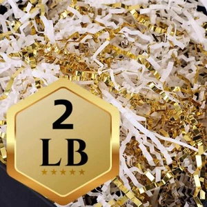 2 LB Crinkle Cut Paper Shred Filler for Gift Basket Shredded Confetti Paper B... - Picture 1 of 7