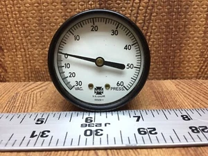 U.S. Gauge 2" Compound Utility Pressure Gauge 30-0-60 1/4" NPT 30° HG-0-60 PSI - Picture 1 of 7