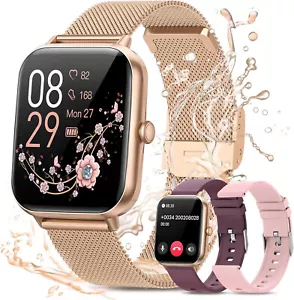 Smart Watch Men Women with Phone Function Wristwatch for iPhone Samsung Huawei - Picture 1 of 8