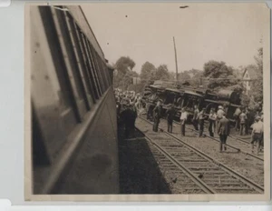 CRANFORD NJ ORIGINAL FOTO ZUGWRACK VINTAGE 8X10 ZOLL EISENBAHN 1924 - Bild 1 von 2