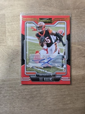 2021 Panini Playbook - Gold #14 Tee Higgins, Auto 14/49 BENGALS double 14s 🔥 🔥 - Image 1 of 2