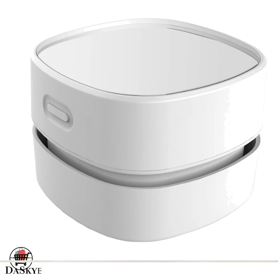 Odistar Desktop Vacuum Cleaner Mini Table Dust Sweeper White USB Charging