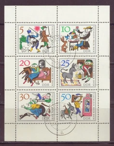 Germany, DDR, Sheet of 6, Fairy Tale - The Table, The Ass & The Stick, CTO, MNH, - Picture 1 of 1