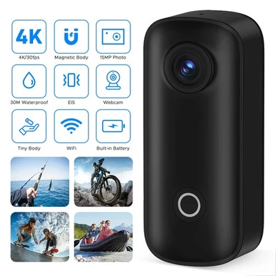 Action Cam 4K 30FPS 20MP WiFi EIS Mini Action Kamera Wasserdicht 30M Camcorder - Bild 1 von 4