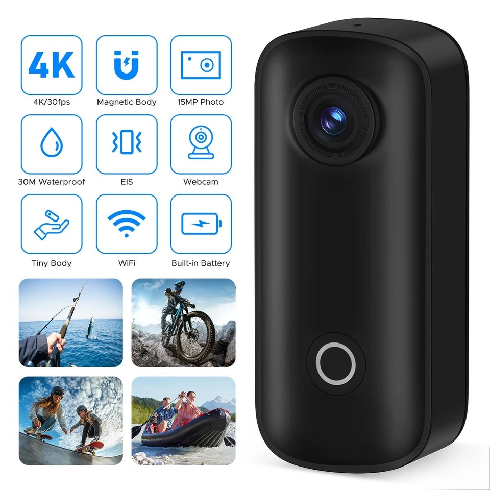 SJCAM Action Cam 4K 30FPS 20MP WiFi EIS Mini Action Kamera Wasserdicht 30M Camcorder