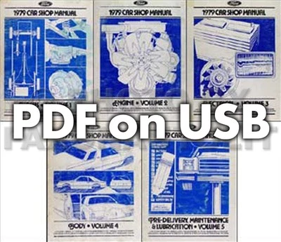 1979 Ford Lincoln Negozio Manuale Set USB Segno V Continental Mercury Servizio - Immagine 1 di 4