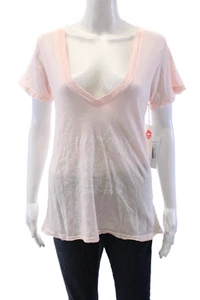 Wildfox Womens Cotton Short Sleeved Distressed Casual Shirt Pink Size M - Picture 1 of 6