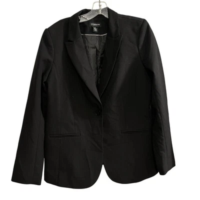 Blazer Liz Claiborne Career negro de un botón para mujer talla 10 Foto 1 de 4