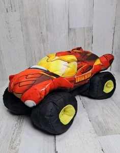 Marvel Iron Man Monster Jam Plush Truck Pillow HTF 2010 Stuffed Puff Toy - Picture 1 of 16