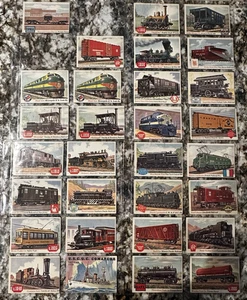 Vintage 1950s Railroad Trading Cards Lot - Trains Locomotives - Topps Rails - Picture 1 of 12