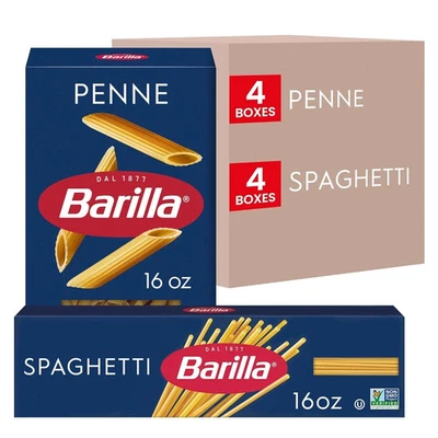 Barilla Penne Pasta & Spaghetti Pasta Variety Pack, 16 Oz. Boxes (Pack of 8) - N - Image 1 of 4