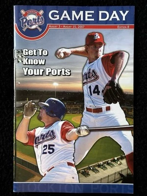 STOCKTON PORTS GAME DAY PROGRAM T.J. FRANCO LLOYD TURNER COVER AUGUST 3-15, 2007 - Image 1 of 4