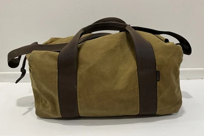 "Bolso de lona de campo de tela de hojalata genuino FILSON correas de nailon marrón resistente 18""x10""x10""" Foto 1 de 4