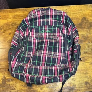 Dakine karierter Rucksack Büchertasche Reise rosa grün schwarz Schultasche - Bild 1 von 4
