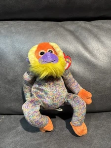 Vtg 2000 Ty Beanie Babies Bananas The Monkey Plush Toy With Tag - Picture 1 of 4