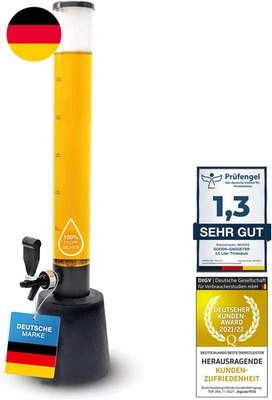XXL Trinksäule Biersäule Biertower Party Bier Zapfsäule Mit Zapfhahn (3,5 Liter) - Bild 1 von 4