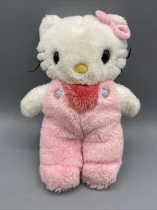 Pink Hello Kitty Plush Sanrio 8" Standing Overalls - Picture 1 of 5